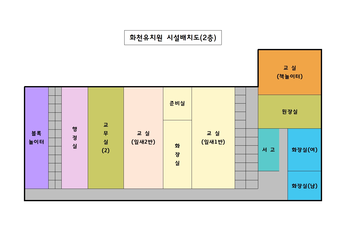 화천유치원 시설배치도(2층)