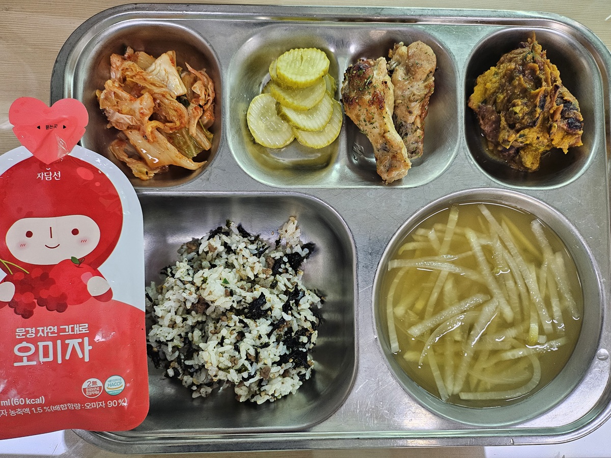 4월 8일 화천유치원 점심과 간식 사진 사진