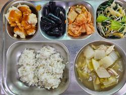 4월 2일 화천유치원 점심과 간식 사진 사진